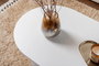 Nordure Mesa de café Sable White 119x40x60 cm Color Blanco